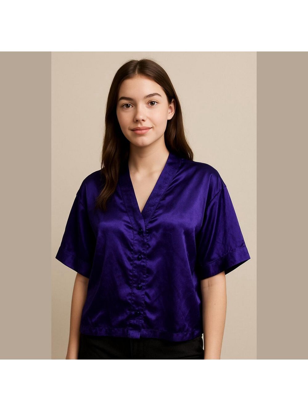 Vintage Victoria's Secret Gold Label Purple Blouse